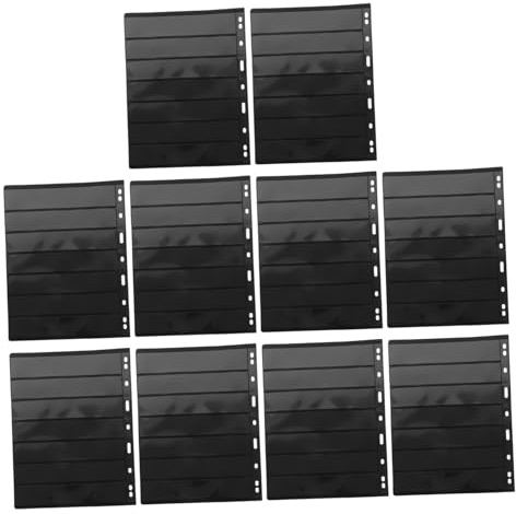 TEHAUX 10sheets Double-Sided Stamp Storage Pages Album Transparent Collectors for Postage and Standard Stamp Holders for Safe Organization and Display