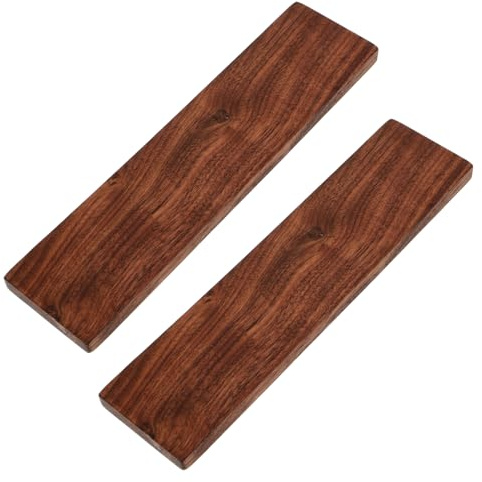 STOBOK Lot de 2 blocs de bois de noyer brut pour travaux manuels, gravure, peinture, chantournage, 20 x 5 x 1 cm