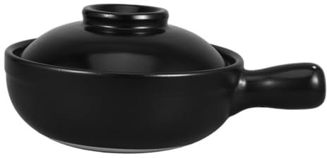 TOPBATHY Casserole en Argile avec Couvercle, Pot Japonerie Donabe 600ml, Cuisson Homogène, Résiste aux Hautes Températures, pour Soupe et Riz