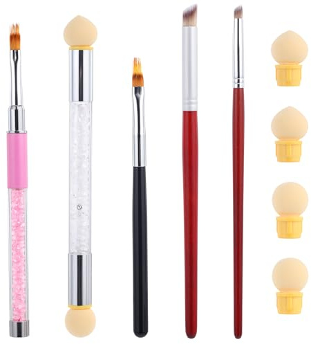 5 Pack Ombre Nail Brush French Tip Nail Design Brushes Nails Art Brushes Ombre Brush for Gel Nails for Manicure DIY Tools Acrylic Application