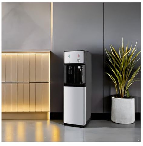 Dispensador de agua de pie con ebullición instantánea de 3 segundos, hielo y calor, doble función para el hogar, la oficina y el uso comercial, perfecto para agua, té y café (carga inferior)