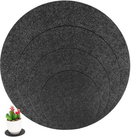 LOORGVEL 20 Pièces Saucisses de Plantes Feutre Ronds sous Plat Absorbant pour Pots de Fleurs Protection Tables à Réversibles Intérieur