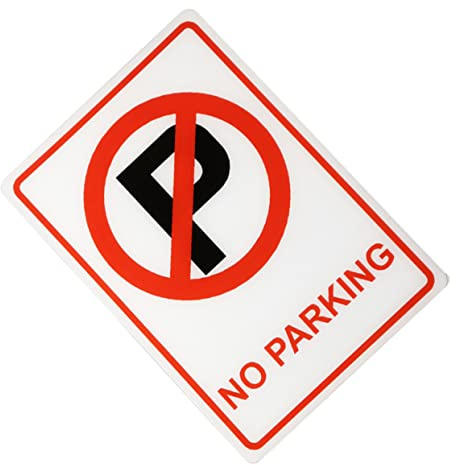 Alipis Cartello Divieto di Sosta Plastica Resistente Alle Intemperie Segnale No Parking con Superficie Liscia e Colori Vivaci Facile da Pulire per Uso Esterno Sicuro e Duraturo