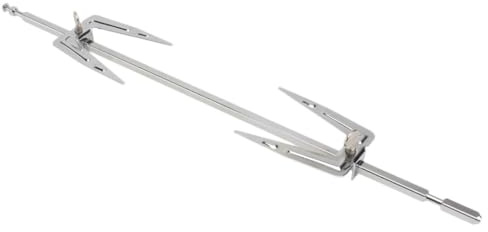 Cabilock Fourchette Rotative Acier Inoxydable pour Poulet avec Tige Vis Accessoire Four Barbecue pour Viande Poisson et Volaille Grillée