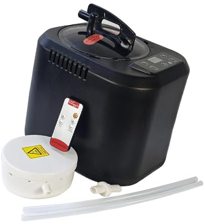 perfk Générateur de vapeur pour sauna, 4 L, grande capacité, avec revêtement en acier inoxydable, accessoires pour spa, Noir