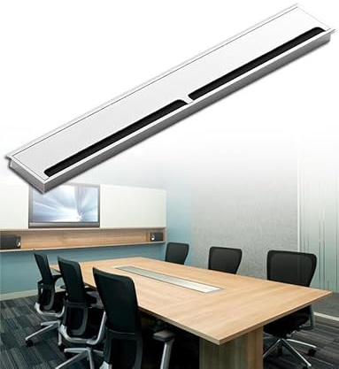 Pasacables for cables, pasacables metálicos con tapa abatible y cepillo antipolvo.(80x1000mm/3.15x39.37in)