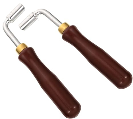 Dulcimer Stimmschlüssel 2 Stück für Instrumentenzubehör | Braun, Edelstahl Metall mit Gummi, Leicht zu Tragen und Einfach zu Nutzen, für Musiker und Anfänger