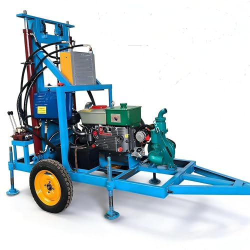 Equipo de perforación hidráulica profesional de 205 m, máquina de perforación portátil para pozos de agua, equipo estable de alto par para perforación comercial, construcción industrial, granja