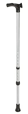 Rebotec Handy anatomischer Gehstock, Silber rechts