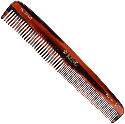 Kent Brushes 9 T Handmade Comb, Detangling, Smoothing and Styling Coarse and Fine Hair for Men and Women
