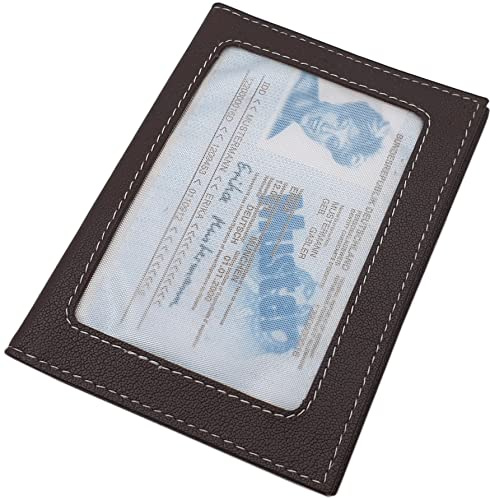 myledershop Büffelleder Ausweisetui mit RFID & NFC Schutz (Braun) | Ausweistasche, Ausweishülle, Kartenetui, Kreditkartenetui