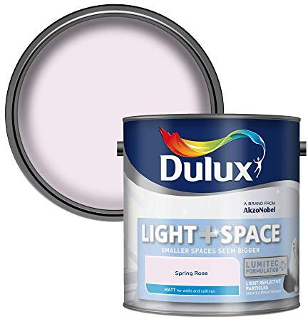 Dulux Light and Space Matt Emulsion Paint For Walls And Ceilings - Spring Rose 2.5 Litres