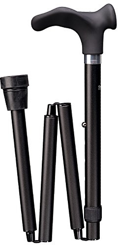 Designer Gehstock Gehhilfe Deluxe Faltstock Comfort softbeschichtet Handseite rechts