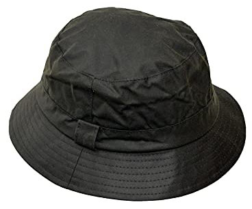 WALKER AND HAWKES - Hanford - Unisex Fischerhut gewachst - Olivgrün - XL (60cm)