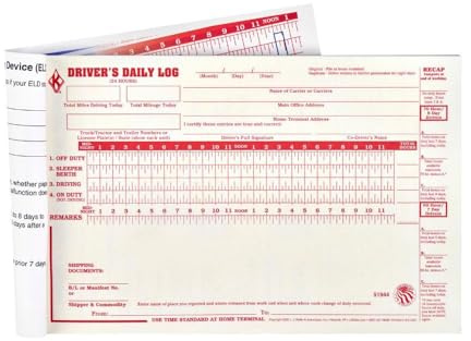 ELD Backup Driver Log Book 5-pk. with Detailed Driver Vehicle Inspection Report & Daily Recap - Book Format, 2-Ply Carbonless, 8.5 x 5.5, 10 Sets of Forms Per Book - J. J. Keller & Associates
