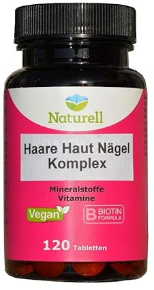 Haare, Haut, Nägel, 120 Tabl., hoher Silizium Gehalt, 9 Vitamine, 6 Mineralstoffe, Monatspackung, 1 Tabl. täglich, Silicium aus Bambus und Schachtelhalm, Haarausfall frauen, männer, Vitamin