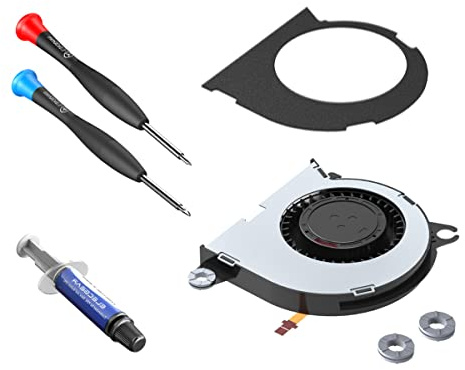 ElecGear - Refrigerador interno para Nintendo Switch - CPU Ventilador de refrigeración Cooling Fan, pasta térmica y set de Y00 Triwing y PH00 Destornillador