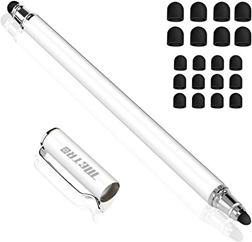 Metro 2 en 1 Stylet Switch Tablette Stylus Pointe Fine Écran Tactile Capacitif Stylo+ 20 Embouts de Rechange pour Smartphones Comprimés Switch iphone ipads Samsung Galaxy Huawei (Blanc)