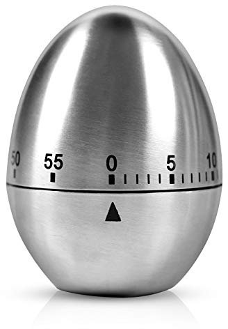 Temporizador de huevos de acero inoxidable, recordatorio de temporizador, temporizador de cuenta regresiva, temporizador mecánico, herramienta de cocina