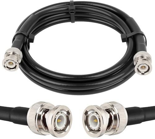 BNC Male to BNC Male Coaxial Cable 50 ohm RG8X Coax Cable Ultra Low Loss BNC Jumper Cable for Antenna, RF Radio, Modem, Oscilloscope, Spectrum, Analyzer, Signal Generator (6FT)