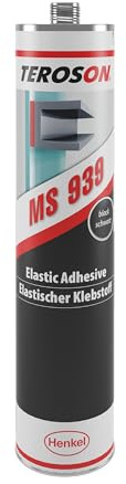 Teroson MS 939 Montagekleber, standfest für Metall, Schwarz, 1x290ml | Auf Basis von MS-Polymer, UV-beständig, frei von Lösemitteln, Isocyanaten und Silikon, für Metall und Kunststoff