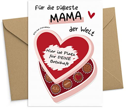 KuschelICH Rubbelkarte zum selber Beschriften mit Kraftpapierumschlag (Mama)