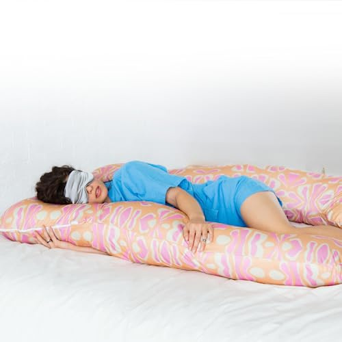 MAKOSAS KomfortKissen ORIGINAL - Premium Orthopädisches Kuschelkissen | Körperkissen | Seitenschläferkissen - Für besseren Schlaf und gegen Rückbeschwerden, 100 x 150 cm (Aloha - Baumwolle)