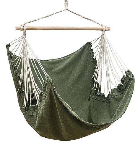 AMANKA Chaise Suspendue Exterieur XL - 155x125 Fauteuil Suspendu Balancelle de Jardin Fauteuil a Suspendre Fauteuil Relax Intérieur Siege Suspendu Exterieur Balancelle 1 Place Fauteuil Siège Suspendu