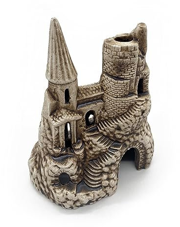 ZooPaul Keramik Deko Dekoration Aquarium Terrarium Burg Schloss Gebäude klein 13x8,5x16cm