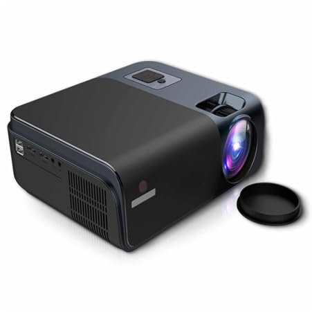 Ultra Mini Projecteur, 4K HD Smart Led Vidéoprojecteur de Poche avec Prise Casque DLP Correction Trapèze 4D Fonction 3D Résolution de Projection 1920*1080, Électronique pour Bureau, Home Cinéma