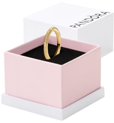 Pandora ME Textur-Ring, 14-karätig vergoldet, mit klarem Cubic Zirkonia