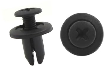 A ABSOPRO Clip di fissaggio per paraurti, parafanghi e portiera a spinta con rivetti in plastica nera da 7 mm (set di 20)