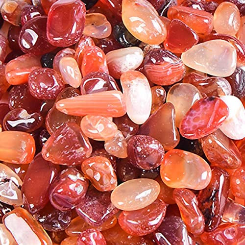 EKFBQBGW 100g Naturel Rouge Agate Gravier spécimen Cristal Naturel Quartz Pierre Maison Aquarium Jardin bonsaï décoration ménage décoration de la Chambre