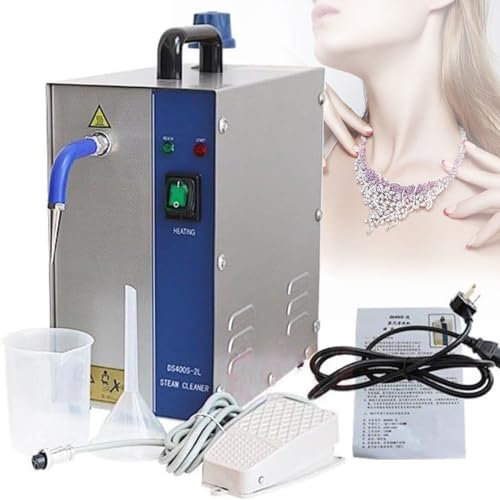 Máquina limpiadora de joyas, máquina limpiadora a vapor profesional de 2L/4L 1300W/2200W, equipo de limpieza de joyas de acero inoxidable para plata y oro,2L-110V