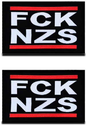2 Stück FCK NZS Lustig Patch Taktische Biker Worte Moral Appliques Emblem für Kleidung Rucksack Uniform Weste Hundegeschirr Taktisch Draussen Biker Dekorationen