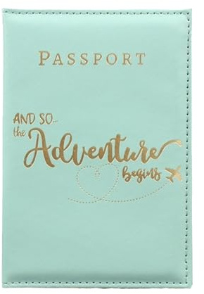 Passport Holder Cover, PU Leather Passport Cover Passport Holders Clear Personalised Protective Covers, Travel Wallet Case Organiser with Wallet for Credit Card Business Card Passport (Green)