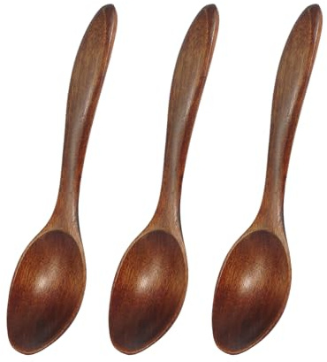 Cucchiaino Legno Miele, Piccolo Cucchiaio di Miele di Legno 5.5 Cucchiai per Bambini Cucchiaio di Legno Naturale Bevande calde Cucchiaio di caffè Cucchiaio per la Cucina Domestica Ristorante (3 Pz)