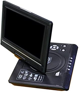 OUTFYT Lettore Dvd Portatile, 9.8 Lettore Dvd Portatile Lettore Video HD Ingresso AV Uscita Mini Dispositivo di Riproduzione TV for Auto,Compatibilità Multiformato(AU Plug)