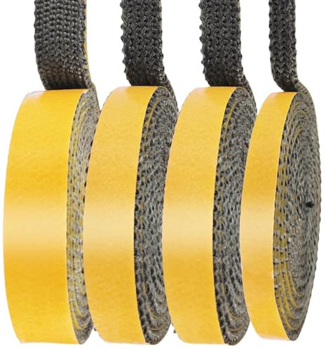 Fire Rope for Wood Burning Stove, Self Adhesive Black Flat Rope for Stove, Seal Liner for Stove, Chimney, Fireplaces, Oven Door, Heat Resistant Sealant Strip (3mm x 18mm x 2m)
