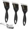 APOMOONS 3pcs Brosse Barbecue avec 1pcs Pince de Barbecue en Acier Inoxydable,Brosse BBQ avec Grattoir,Brosse à Barbecue pour Grille en Fonte Brosse de Barbecue en Laiton pour Nettoyage de Barbecue