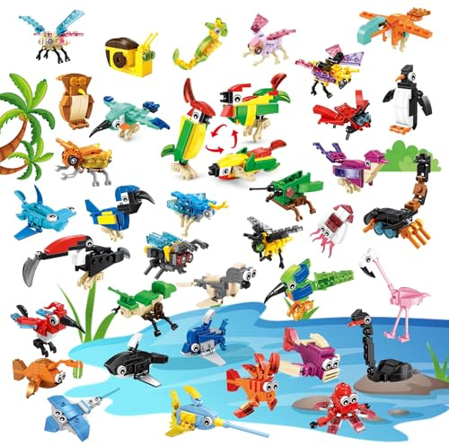 CASRRA 36 Packs Mini Building Blocks Set Party Favors Building Blocks for Kids 4-8, Goodie Bags Stuffers for Kid, Prize Box Toys for Kids Classroom