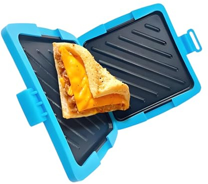 Macchina Per Sandwich Da Viaggio - Tostapane A Microonde | Pressa Per Lavabile In Lavastoviglie, Tostapane Con Piastra Antiaderente, Soluzione Rapida Ṕer Colazione E Spuntino Con Formaggio Alla