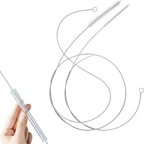 2 Stück Schlauchbürste,Flaschenbürste Lang 100 cm,Rohrreinigungsbürste,Strohhalm Reinigungsbürste,Rohrbürste,Abflussreiniger Bürste,Abflussbürste Waschbecken,Reinigungsbürsten,Cleaning Brush
