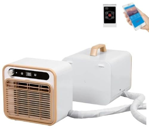 Mini aire acondicionado portátil, sistemas de refrigeración Split, 5000 BTU, refrigeración silenciosa, unidad de CA sin kit de ventana, funciones táctiles y mando a distancia, temporizador (With 1.5