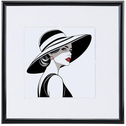 IDEAL TREND New Lifestyle Kunststoff Bilderrahmen quadratisch Foto Rahmen Picture Frame Collage: Farbe: Schwarz | Format: 50x50