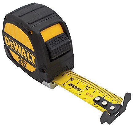DeWALT 25' Metal Impact Polyester Coated 1-1/4 Tape Rule