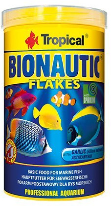 Aquatic Paradise Tropical BIONAUTIC Flake Basis-Flockenfutter für Kleiner und mittelgroßer Meeresfische und krustentiere - 250 ml/50 g