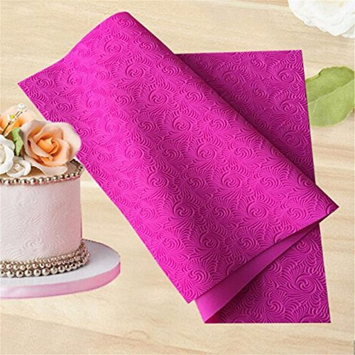 Hochzeit Eindruck Blume Muster Silikon Spitze Matte, Kuchendekoration Deko-Form , Fondant Backform, dekorieren Sie Kuchen Back Spitzen- Form Kuchen dekorieren Hilfsmittel – Groß, 56,7 x 37,7 cm