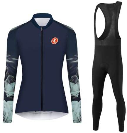 UGLY FROG Damen Fahrradbekleidung Set Lang Winter Radjacke und Fahrradhosen