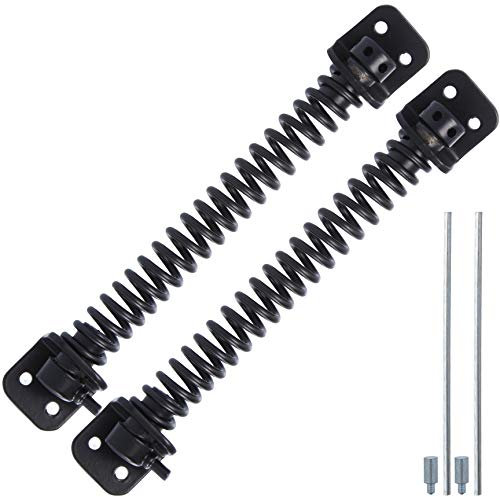 2X Black Automatic Closing Garden Gate Spring Closers 8 (200mm) Swing Fence Replace